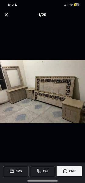 Full room furniture / bed room set / king size double bed / wooden bed 17