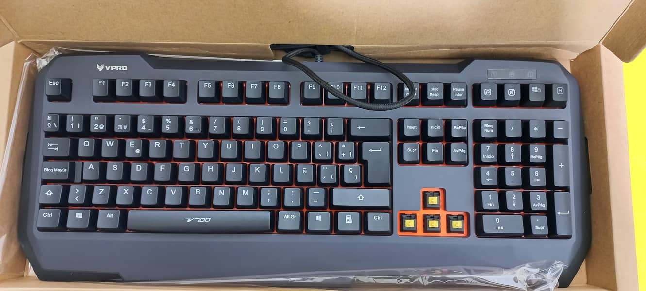 Mechanical Gaming Keyboard Anti-Ghosting, Yellow Switches, Non RGB 1