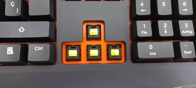 Mechanical Gaming Keyboard Anti-Ghosting, Yellow Switches, Non RGB 0