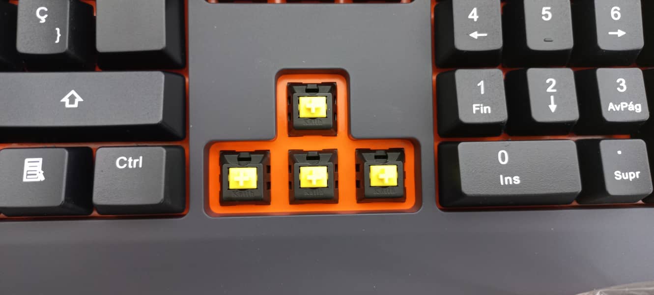 Mechanical Gaming Keyboard Anti-Ghosting, Yellow Switches, Non RGB ...