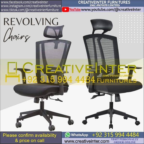 imported Executive office chair and Table desk study Computer CEO Mesh 12