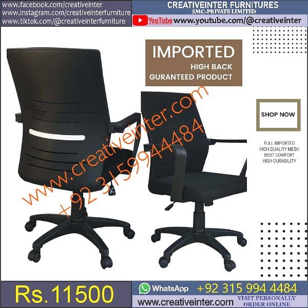 imported Executive office chair and Table desk study Computer CEO Mesh 13