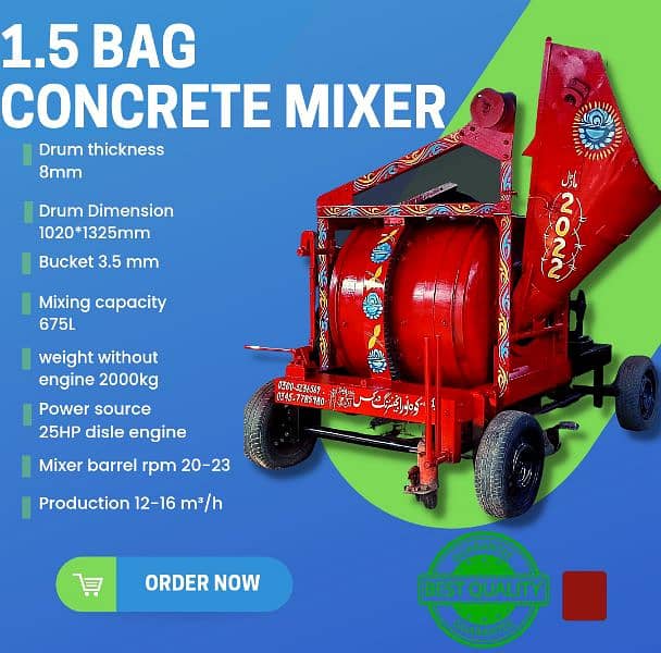 High-Quality Concrete Mixer and Manual Block Machine for Sale 2
