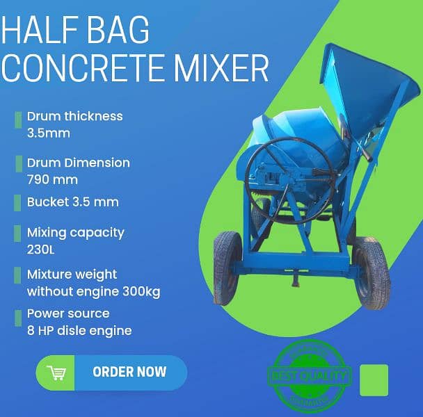 High-Quality Concrete Mixer and Manual Block Machine for Sale 4