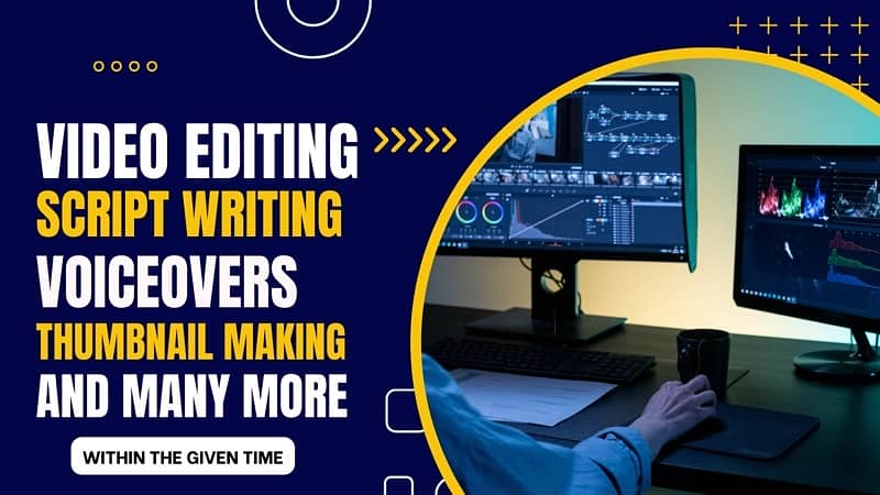 video editing, voiceover, script writing, thumbnail and other services 0