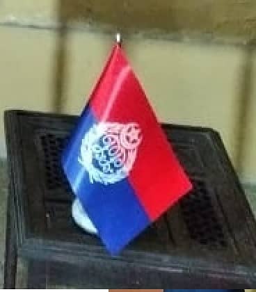 Govt Flag or Punjab police flag for indoor exective office with pole 15