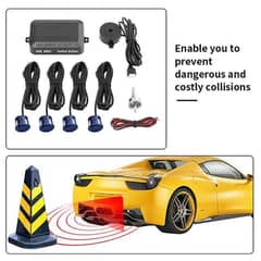 AOLEAD Parking Sensor Set Auto Backup Alert Parking Alarm Kit 4 sensor