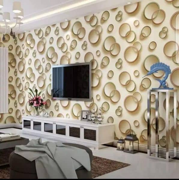 3D wallpapers PVC wall panels wooden floor wooden blind 8