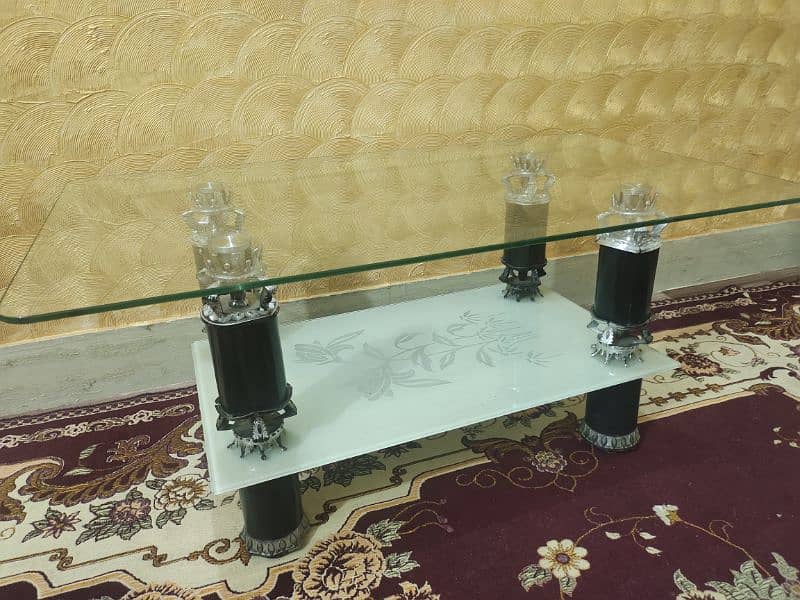 heavy Glass Tables Set of 3 0