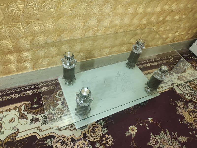 heavy Glass Tables Set of 3 1