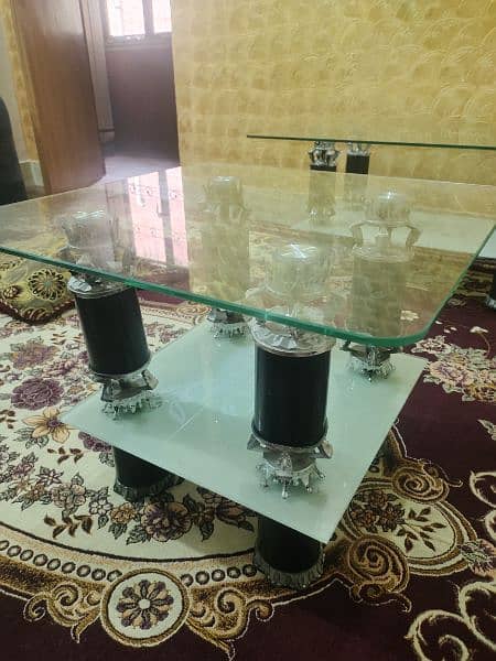 heavy Glass Tables Set of 3 2
