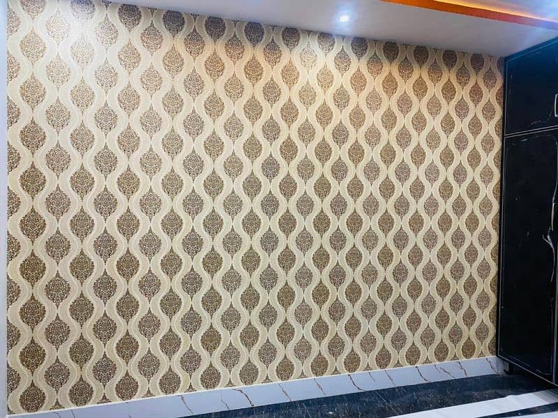 3D wallpapers PVC wall panels wooden floor wooden blind 2