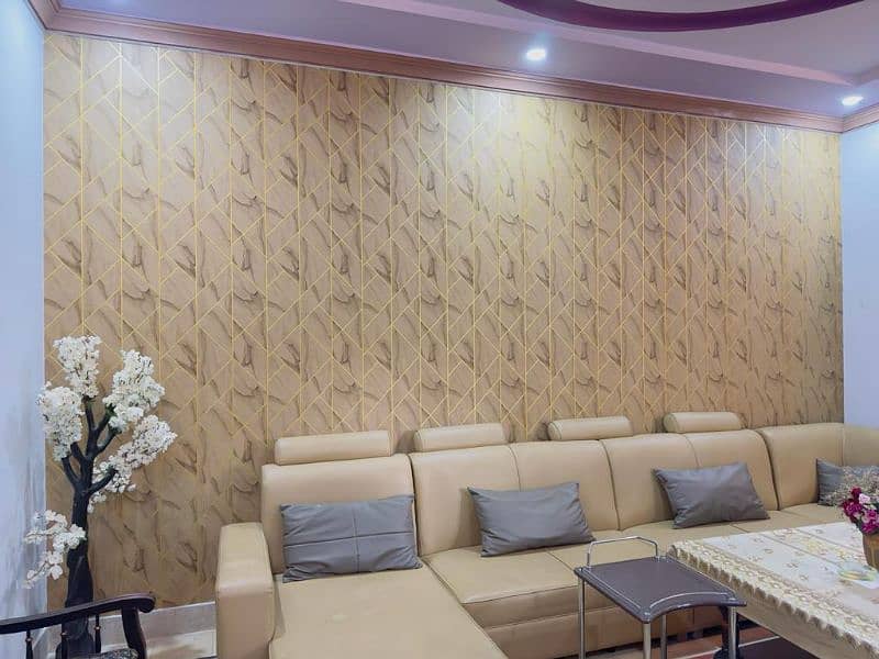 3D wallpapers PVC wall panels wooden floor wooden blind 11