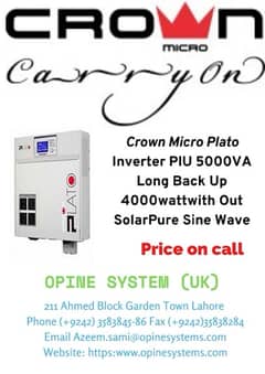 Crown Micro Plato Inverter PIU 5000VA