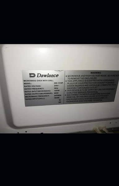 Dawlance Microwave 1