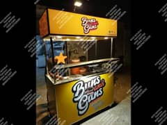 french fries burger limca soda burger fastfood counter food cart kiosk