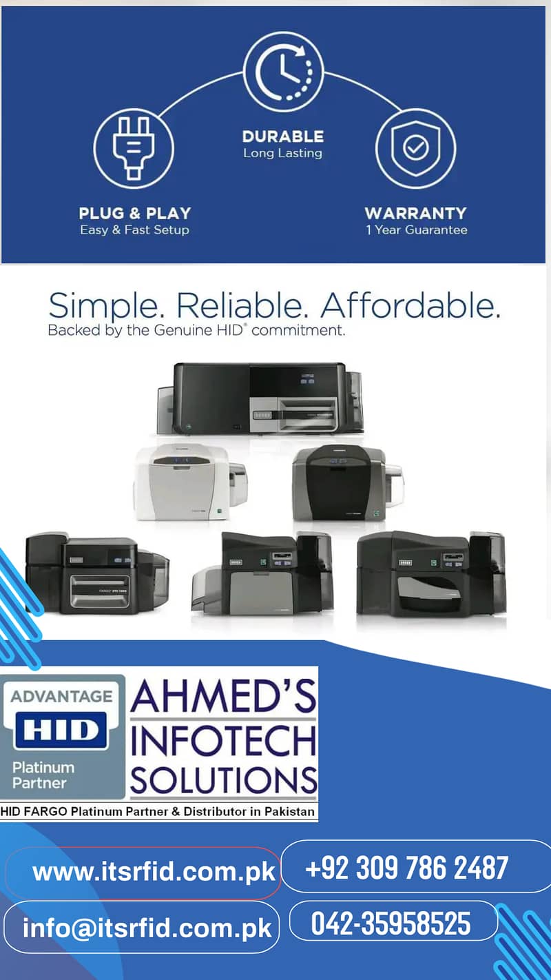 PCV, Chip, ATM Magnetic, RFiD, MiFare, Card Printer 3