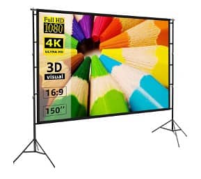 (6x6) Projector Screen Wall Mount Hashmo Brand 3