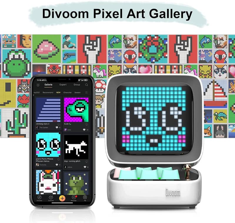 Divoom Ditoo-Pro Retro Pixel Art Bluetooth Speaker + Game 0