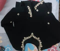 Embellished black saree