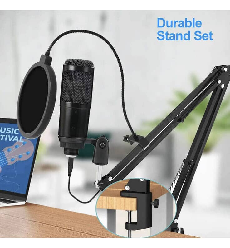 Microphone Kit Cardioid Condenser With Studio Sound 2