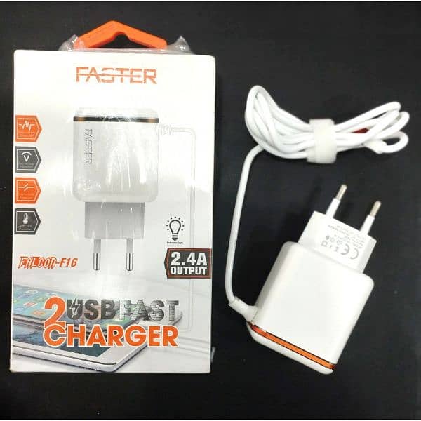 Falcon-F16 2 Ports USB 2.4A Fast Charger With Overcharging Protection 5