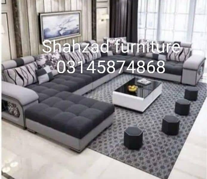 new u shape sofa set with four stools 2