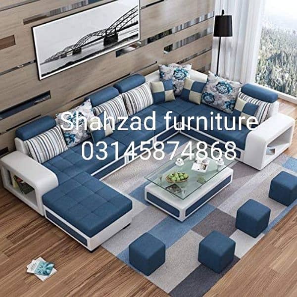 new u shape sofa set with four stools 13