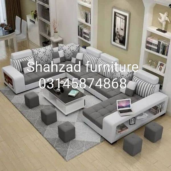 new u shape sofa set with four stools 16