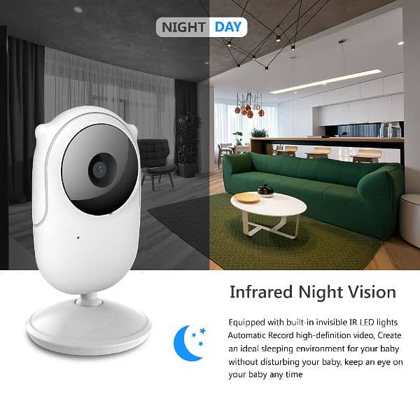 wifi Wireless Video Baby Monitor with Night Vision 9