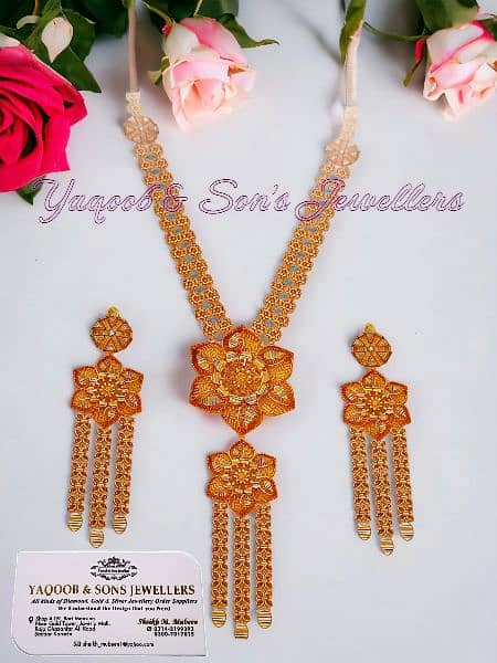 Customized Gold jewelry Sets/Bracelet/Earrings/Ring/Bangles/ Necklace 2