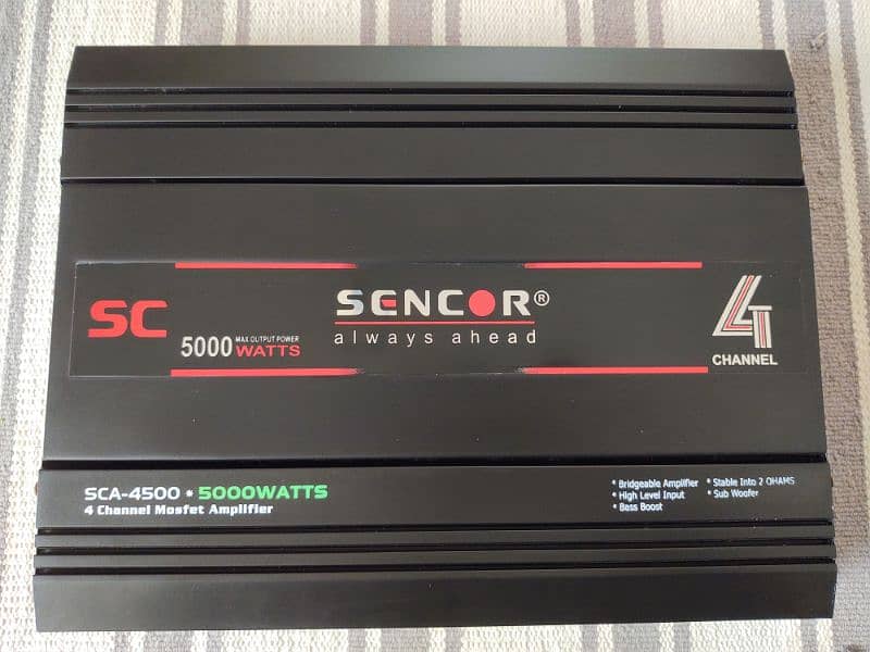 Japan technology SENCOR power amplifier 5000 watts 4 chnanel 4