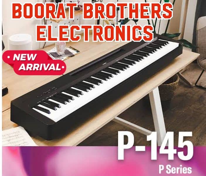 new arrival Yamaha P-145 88-key Digital Piano available 0