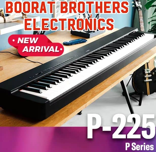 new arrival Yamaha P-225 88-key Digital Piano 0