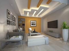 False ceiling / Wall panels / wood Flooring / wall Papers / 3D design