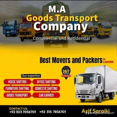 Movers & Pickers Goods Transport Service,Mazda Shahzor Pickup For Rent
