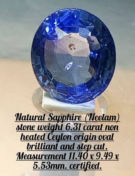 Natural Sapphire (Neelam) stone 0