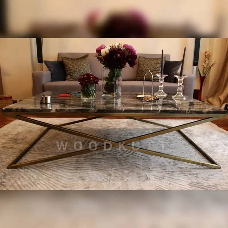 Modern Center Table | Center Table With Marble Top | Modern Center tab 2