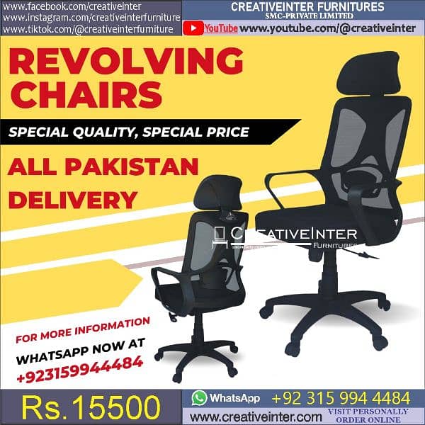 Revolving Office Executive Chair Table Meeting Desk Workstation Sofa 10