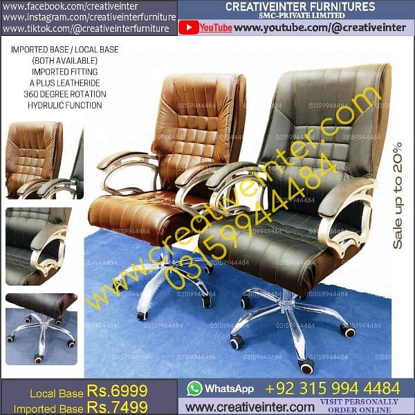 Revolving Office Executive Chair Table Meeting Desk Workstation Sofa 11