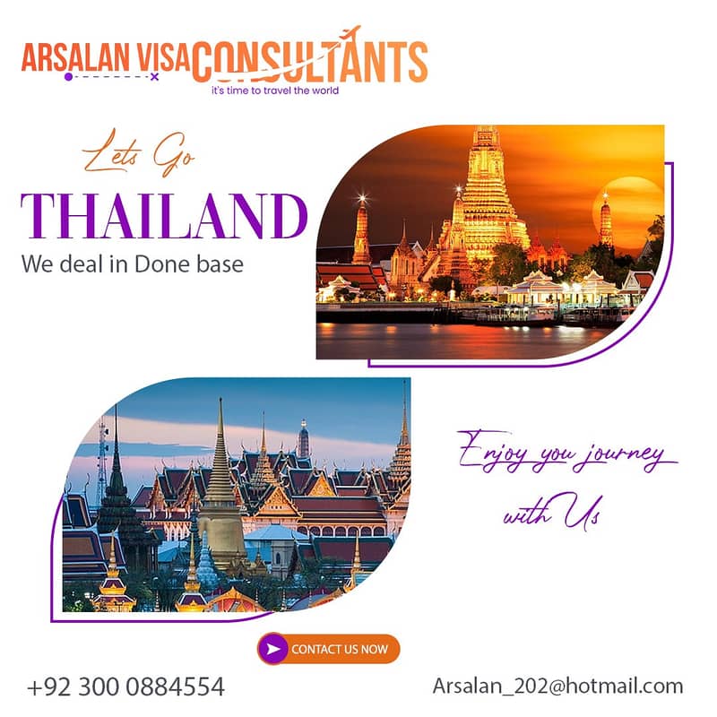 THAILAND STICKER VISIT VISA DONE BASED AVAILABLE & MONTH MULTI ENTERY 0