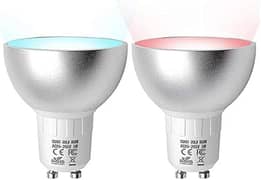 2 Pack) BENEXMART Tuya WiFi LED Bulb Gu10 RGBCW Dimmer Lamp Spot Light