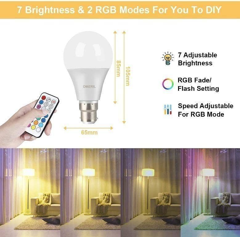 2 Pack) BENEXMART Tuya WiFi LED Bulb Gu10 RGBCW Dimmer Lamp Spot Light 7