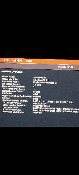 MacBook Air 2020 Core i3 8GB 256GB with Box 11