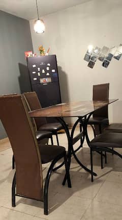 Dining table with 6 chairs