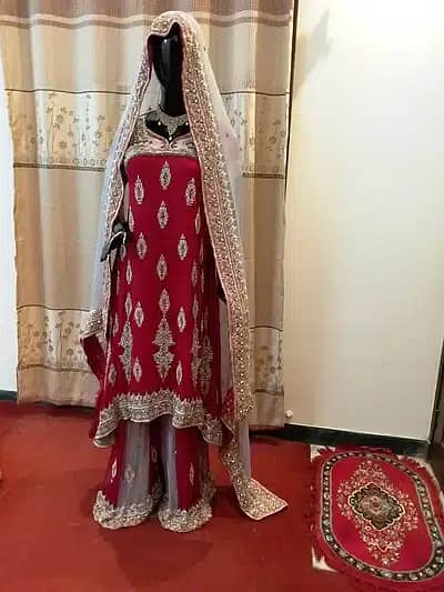 BEAUTIFUL Wedding(Shadi) Dress Red Color & Golden Color Combination 3