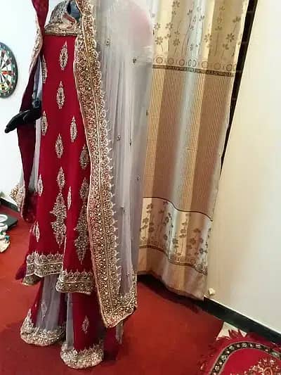 BEAUTIFUL Wedding(Shadi) Dress Red Color & Golden Color Combination 4