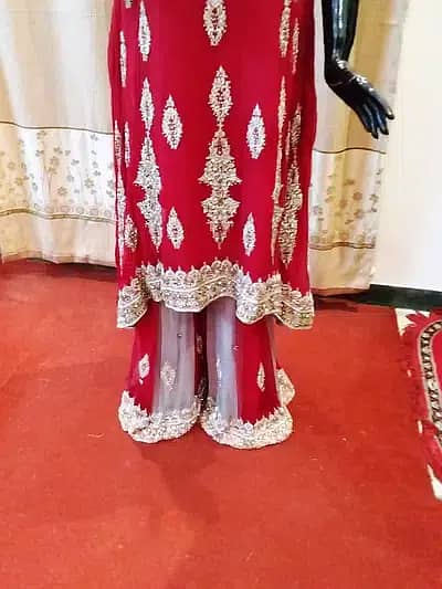 BEAUTIFUL Wedding(Shadi) Dress Red Color & Golden Color Combination 9
