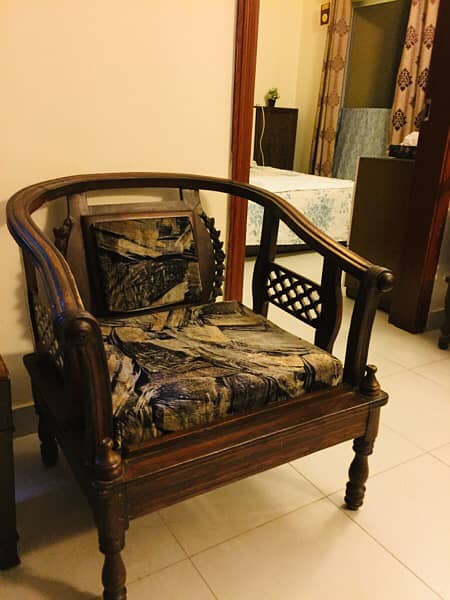 Sheesham wood sofa set 2
