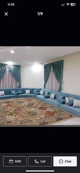 L shape sofa/Saudi Majlis/Arabic majlis /Arbi Sofa/stylish majlis 9